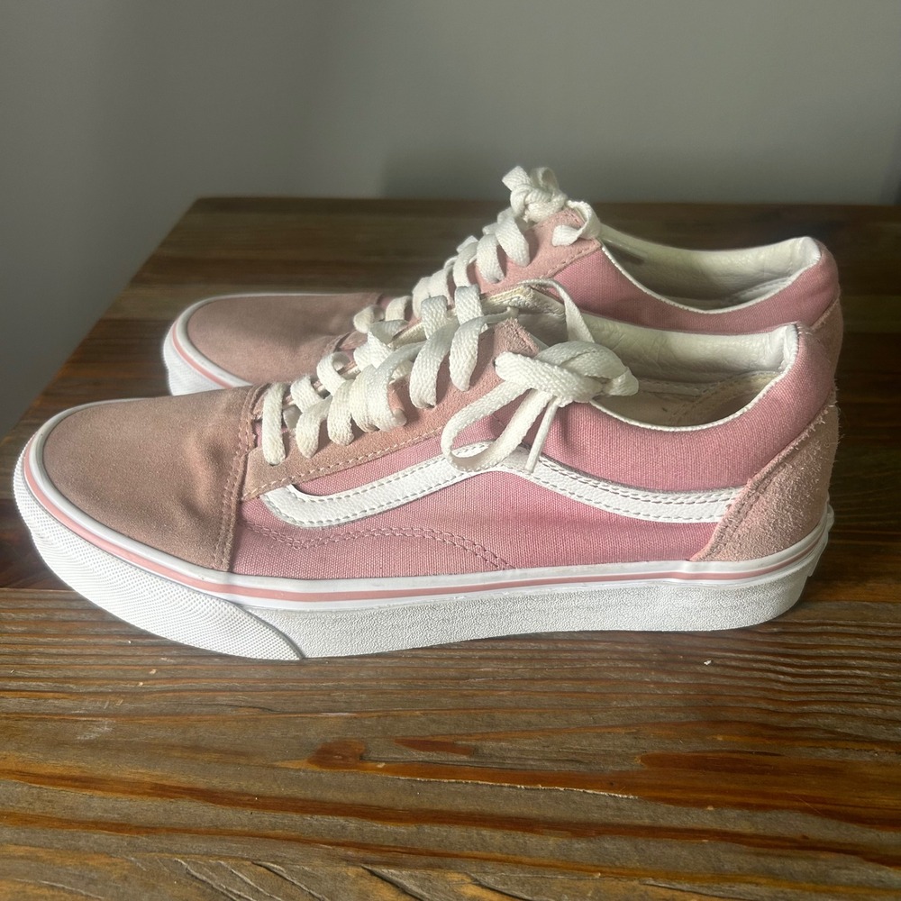 Vans Old Skool Low Top‎ bubble gum Pink Canvas Suede Women's Sneakers